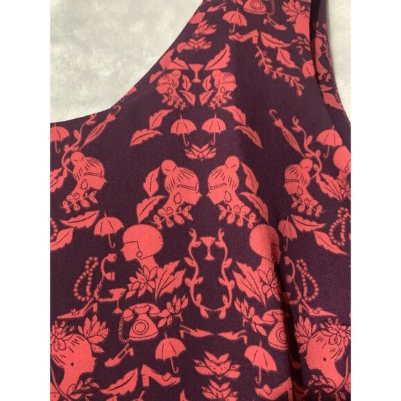 Cabi Shirt Womens Small Purple Red Cameo Sleeveless Tank Top Layered Y2K Whimsy - Picture 7 of 16